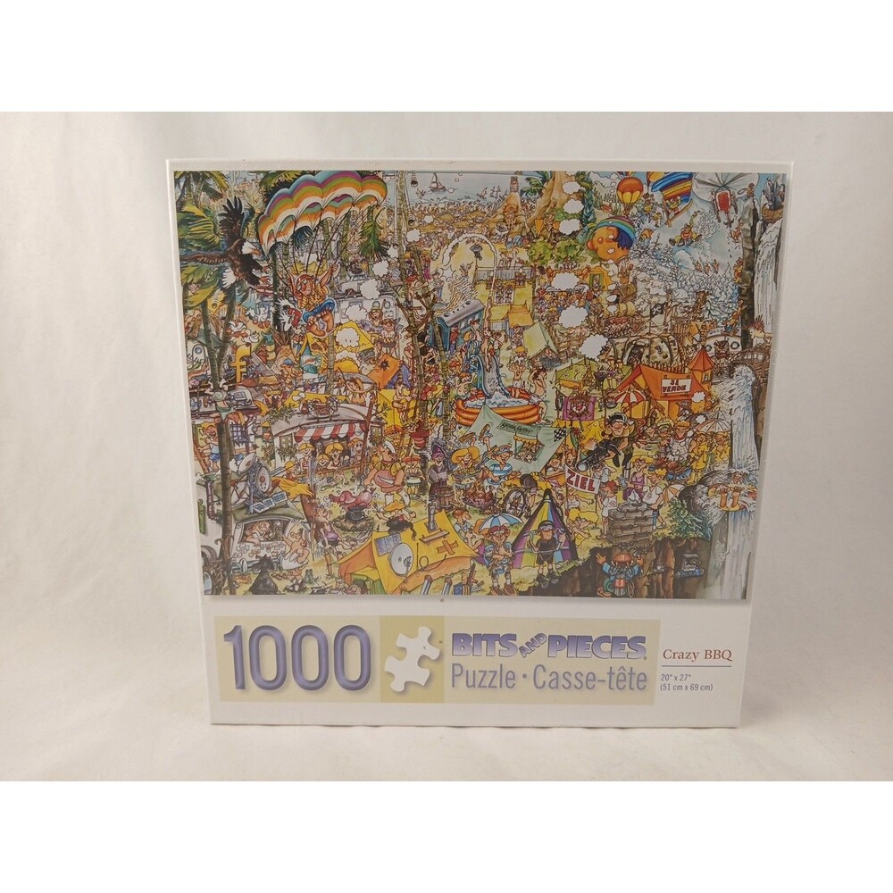 Bits and Pieces 1000 Piece Jigsaw Puzzle-Crazy BBQ-NEW/SEALED!